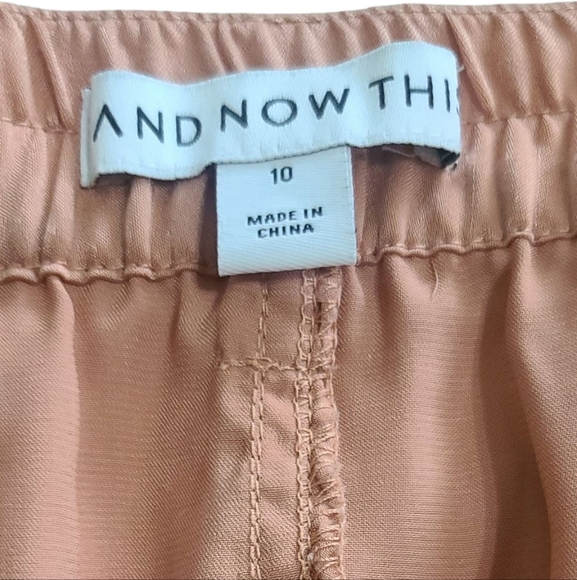 AND NOW THIS Women Tan Cargo Pants - Picture 3 of 8